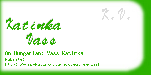 katinka vass business card